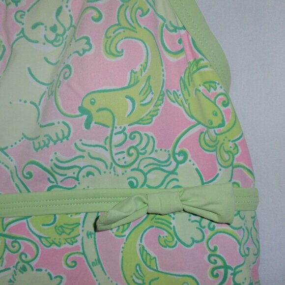 Rare Vintage Lilly Pulitzer Fried Catfish Leopard Fish Swimsuit One-Piece - Picture 4 of 16